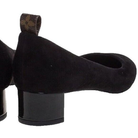 Louis Vuitton Black Suede Revival Ballet Flats Size 37 - Picture 2 of 16